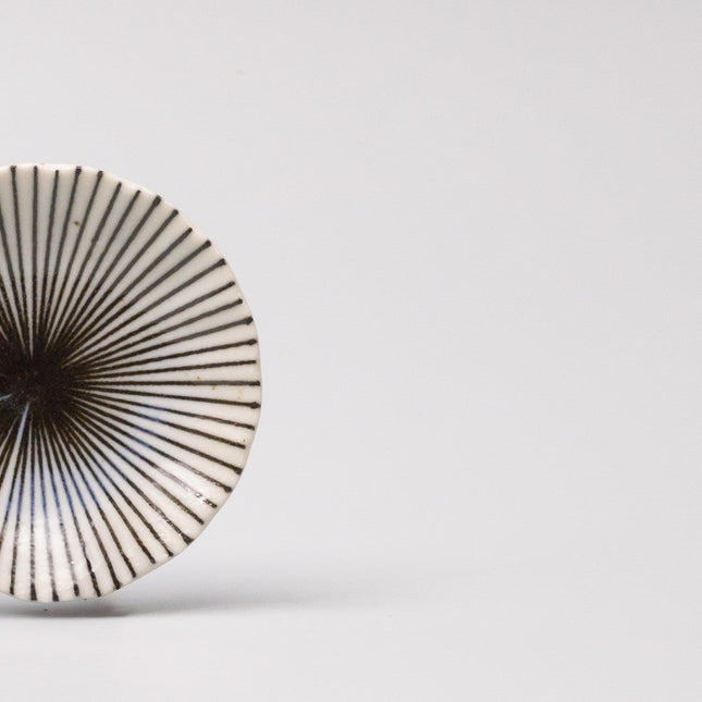Sauce Dish 8cm Radiant Line Indigo Stripe Glaze