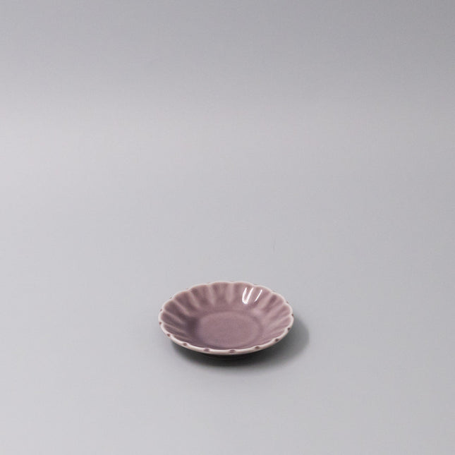Sauce Dish 8cm Scallop Lilac Gloss Glaze