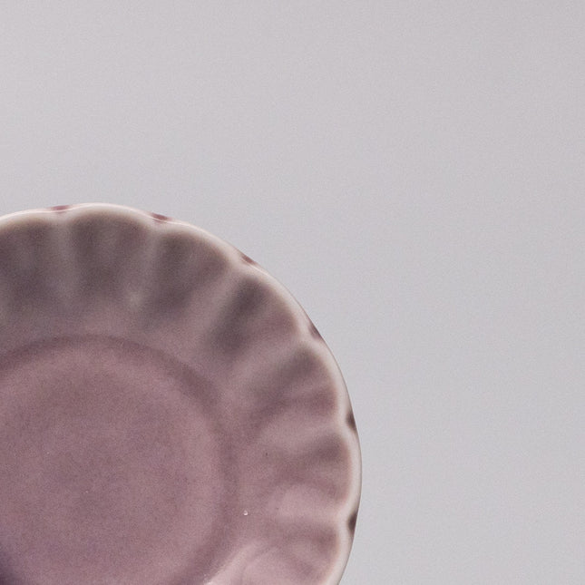 Sauce Dish 8cm Scallop Lilac Gloss Glaze