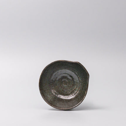 Bowl with Handle 13cm Navy Speckle Glaze