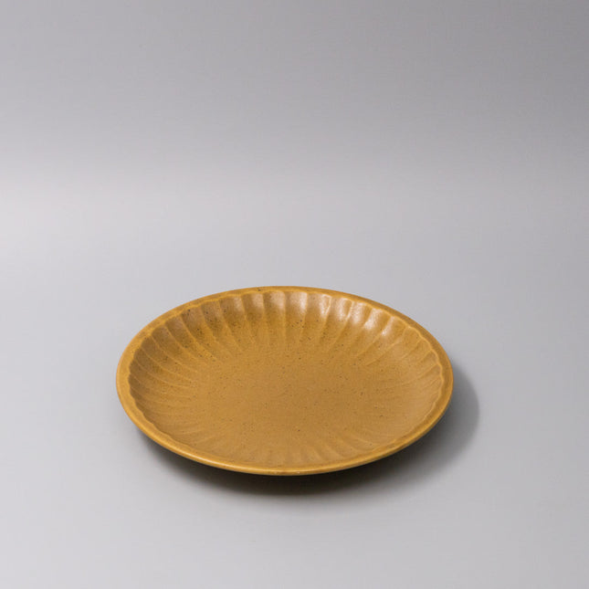 Plate 21.5cm Sunburst Turmeric Glaze