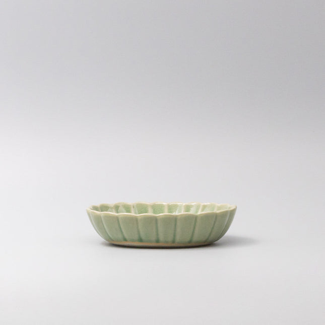 Bowl Oval 16cm Amane Emerald Glaze