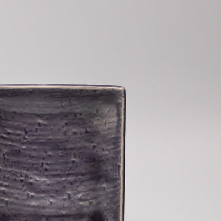 Plate Square 17cm Crackle Amethyst Glaze