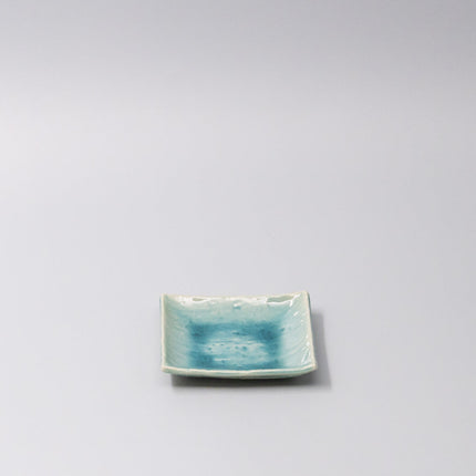 Sauce Dish 10cm Crackle Turquoise Glaze