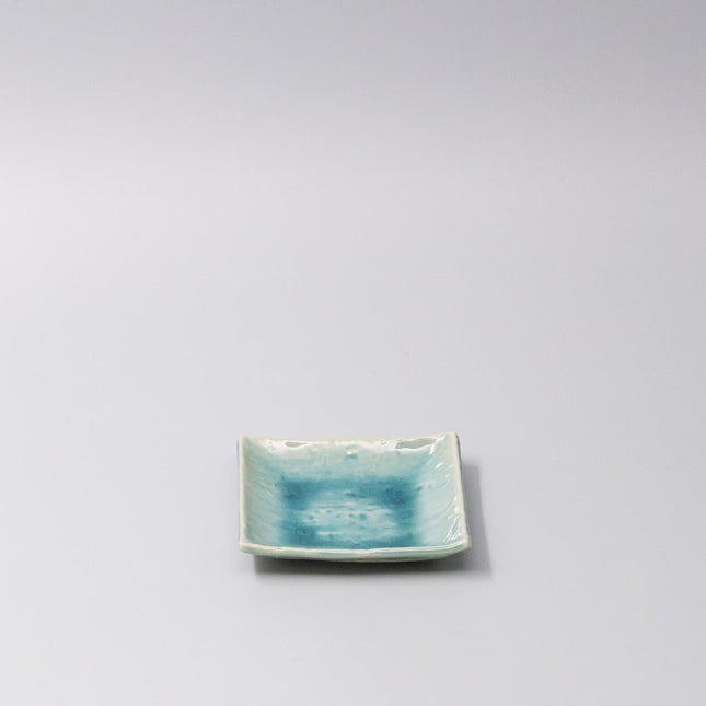Sauce Dish 10cm Crackle Turquoise Glaze