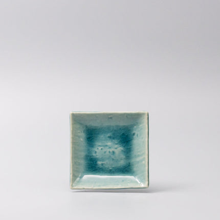 Sauce Dish 10cm Crackle Turquoise Glaze