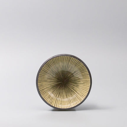 Bowl 13cm Green Converging Line Glaze