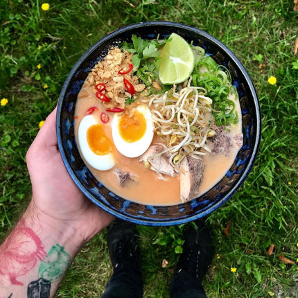 Udon Bowl 19cm Copper Swirl Glaze