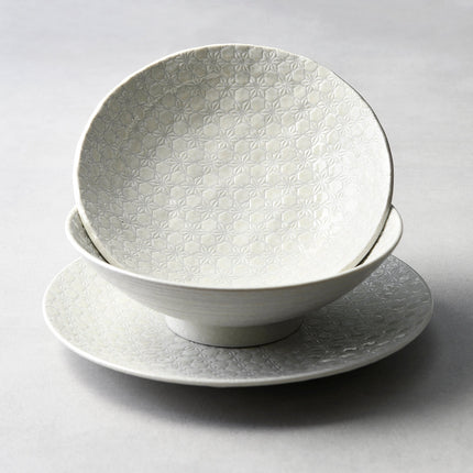 Serving Bowl 24cm White Star Glaze