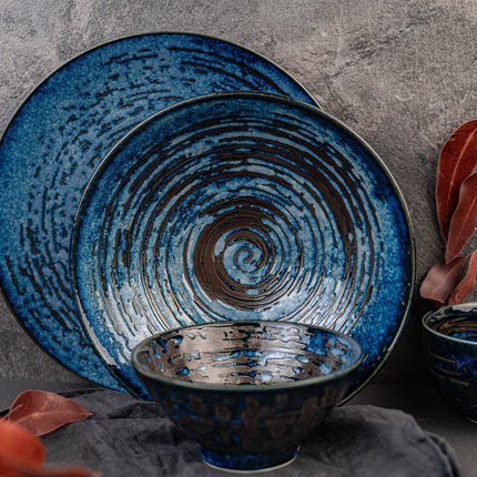 Bowl U Shape 13cm Copper Swirl Glaze