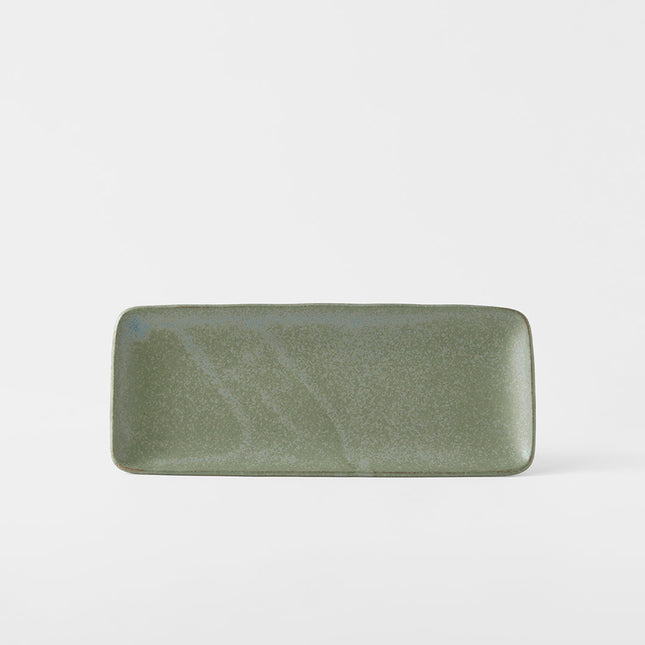 Plate Rectangular 29cm Green Fade Glaze