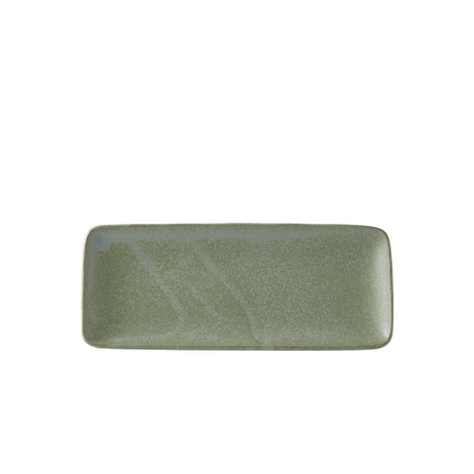 Plate Rectangular 29cm Green Fade Glaze