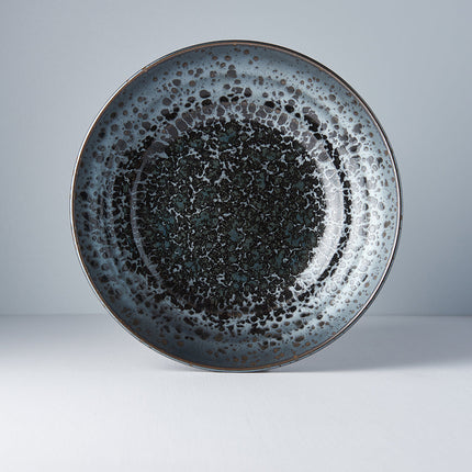 Serving Bowl Flat Base 28cm Black Pearl Glaze