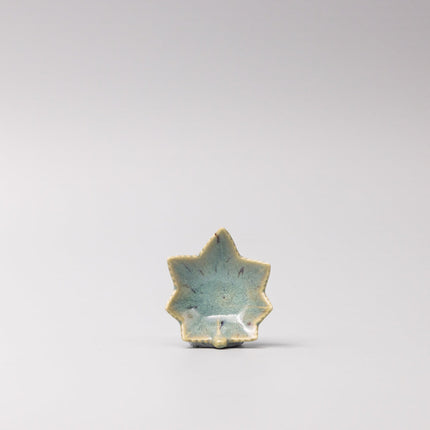 Sauce Dish Maple Leaf 6cm Mint Green