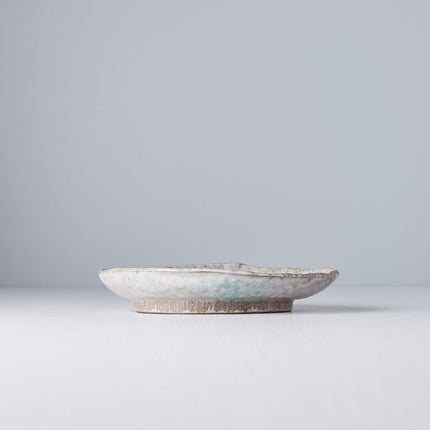 Plate Oval 20x14cm Aqua Splash Glaze