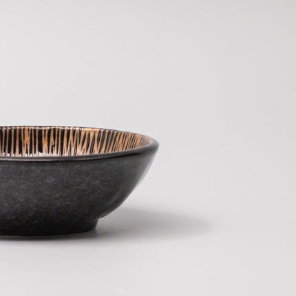 Tapas Bowl 13cm Bronze Converging Line Glaze