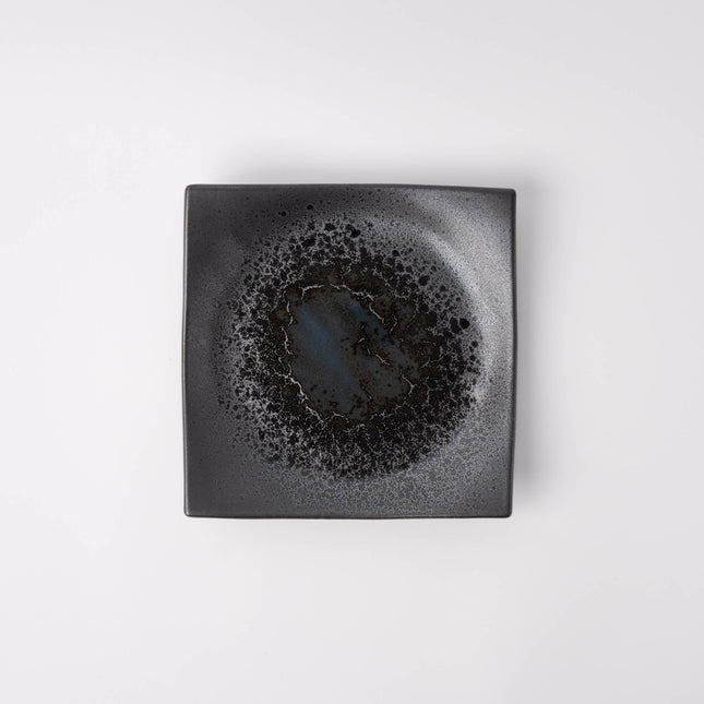 Plate Square 16cm Black Pearl Glaze