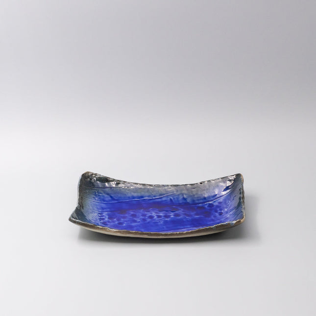 Sushi Plate Swept Side 26cm Cobalt Dark Edge