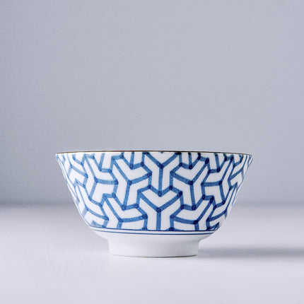 Bowl 13cm Indigo Ikat Herringbone Design