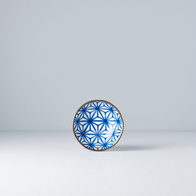 Sauce Dish 11cm Indigo Ikat Starburst Design