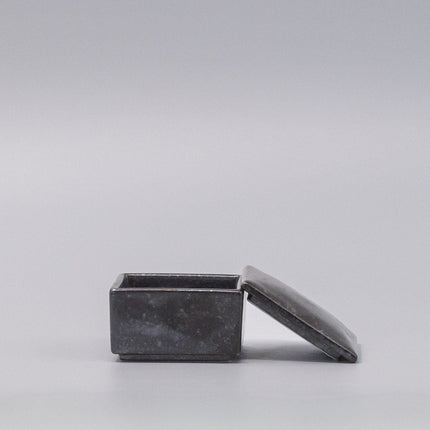 Box with Lid 7cm Craft Black Glaze