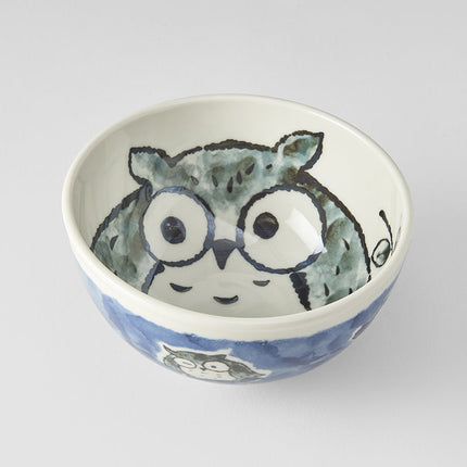 Bowl Kids 16cm Owl Blue Design