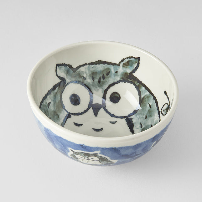 Bowl Kids 16cm Owl Blue Design