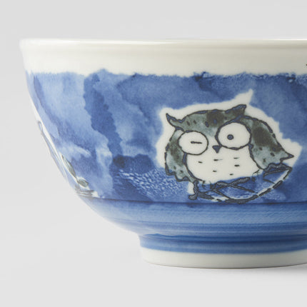 Bowl Kids 16cm Owl Blue Design
