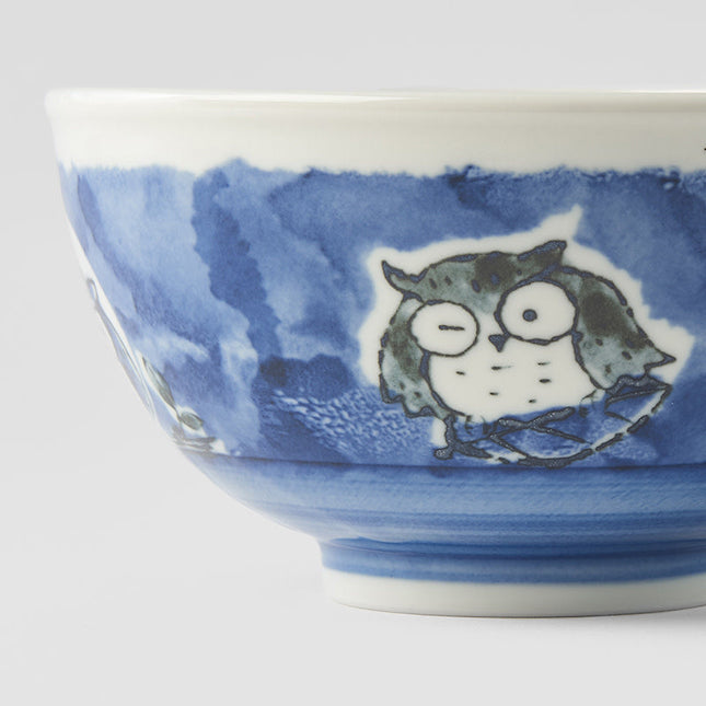 Bowl Kids 16cm Owl Blue Design