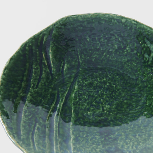 Dinner Plate Organic 27cm Oribe Green Glaze