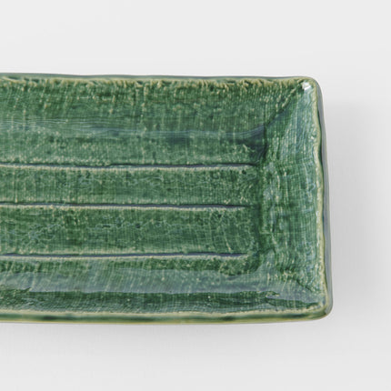 Sushi Plate 21cm Oribe Green Glaze