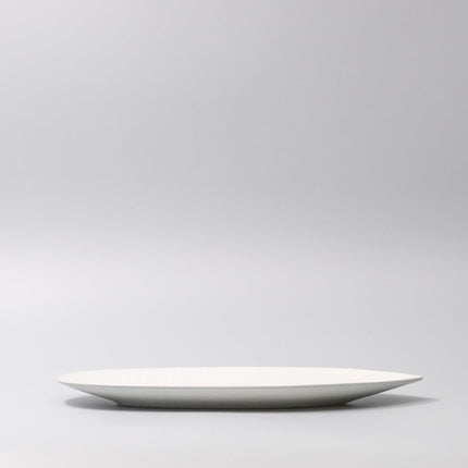 Plate Oval 31.5cm Snow Leaf Glaze