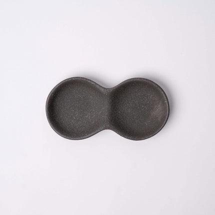 Double Sauce Dish 15.5cm Stone Slab Design