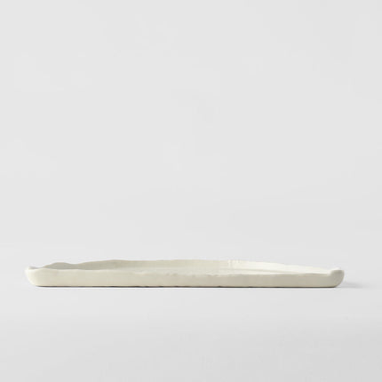 Half Moon Plate 27cm Ivory White Glaze