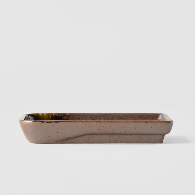 Sauce Dish 13cm Shigaraki Brown Glaze