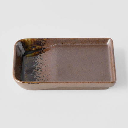 Sauce Dish 13cm Shigaraki Brown Glaze