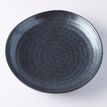 Dinner Plate Organic Shape 23cm Kanso Matt Black Glaze