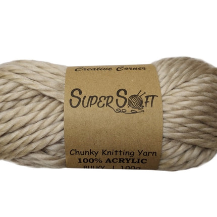 bulk 12 Oatmeal Chunky Yarn 100G