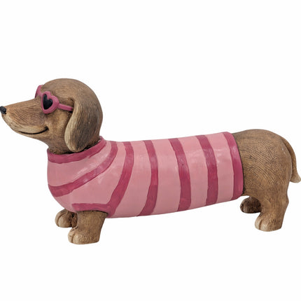 Magnesia Pink Beach Dachshund 42cm