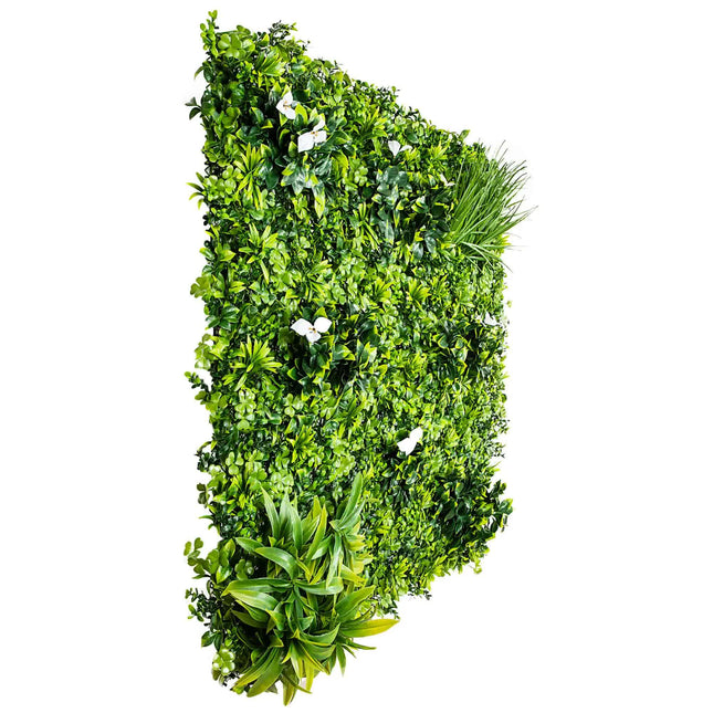 Luxury White Oasis Vertical Garden / Green Wall UV Resistant 1m x 1m