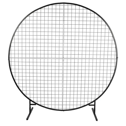 Sturdy Circular Flower Wall / Event Stand 200cm Diameter (Black Frame)