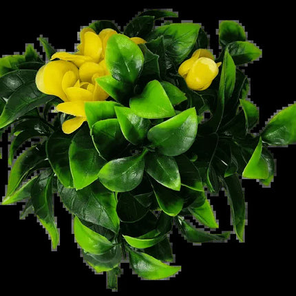 Flowering Yellow Rose Stem UV Resistant 30cm