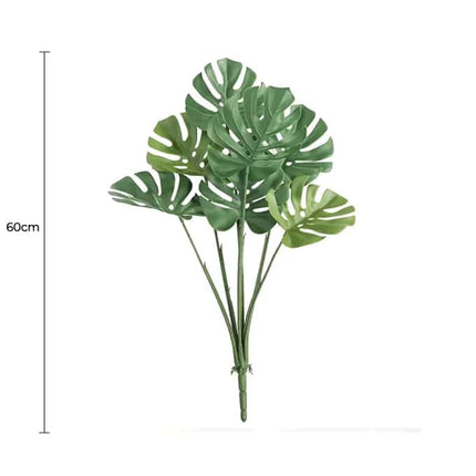 Artificial Monstera Split Leaf Philodendron Plant Stem 60cm UV Resistant