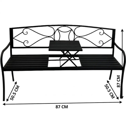 Otis Metal Garden Bench 87cm