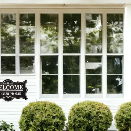 Welcome To Our Home Metal Sign 50cm