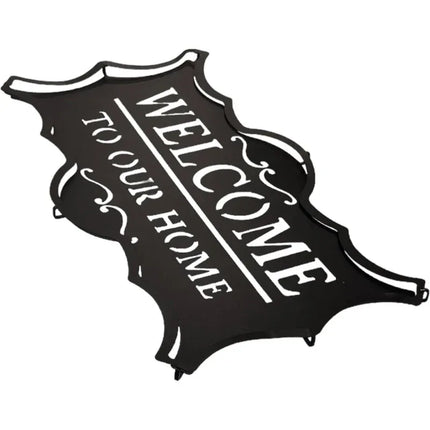 Welcome To Our Home Metal Sign 50cm