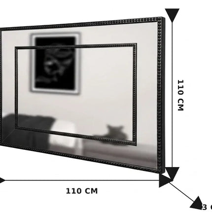 Luke Traditional Mirror Black