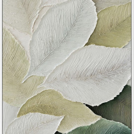 Organic Leaves Framed Artwork 120cm