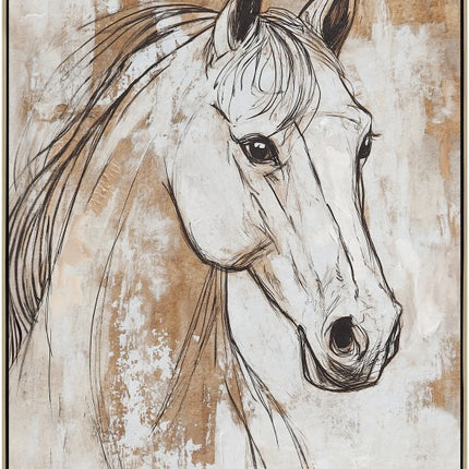 Hugo Horse Framed Artwork 120cm