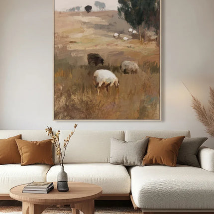 Grazing Sheep Artwork